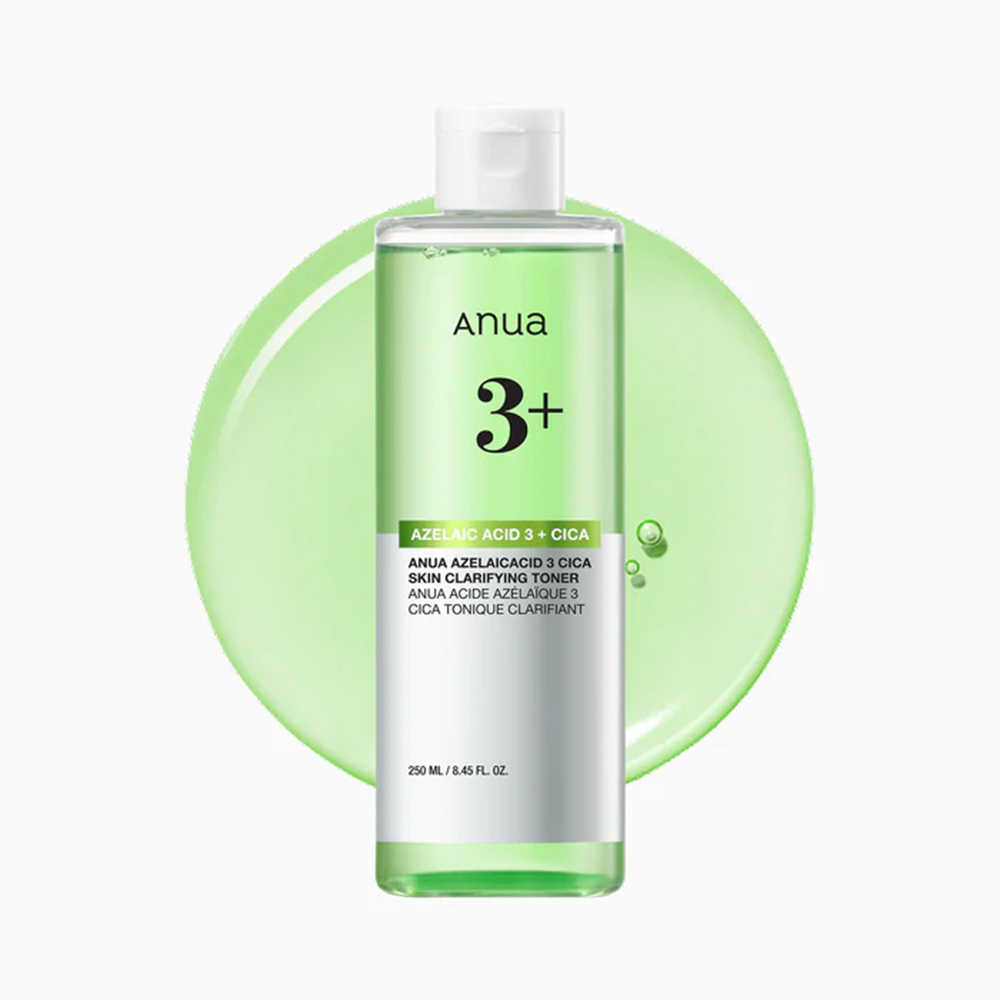 ANUA-Azelaic-Acid-3-Cica-Skin-Clarifying-Toner تونر شفاف کننده آزلائیک اسید و 3 سیکا آنوا 250 میل ANUA Azelaic Acid 3 Cica Skin Clarifying Toner - Image 1