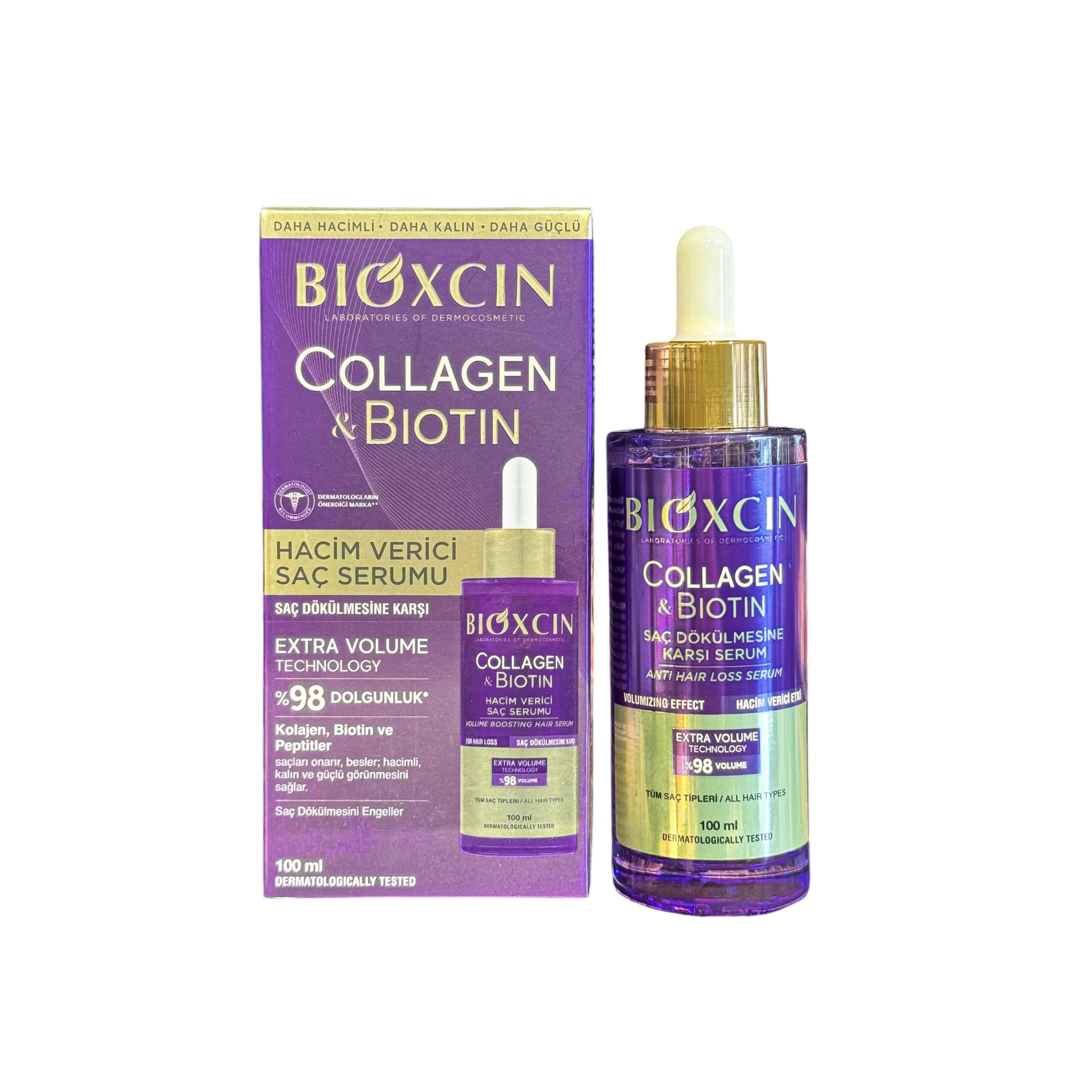 IMG_9279 سرم مو ضدریزش و حجم دهنده بیوکسین Bioxcin حاوی کلاژن و بیوتین 100 میل - Image 1