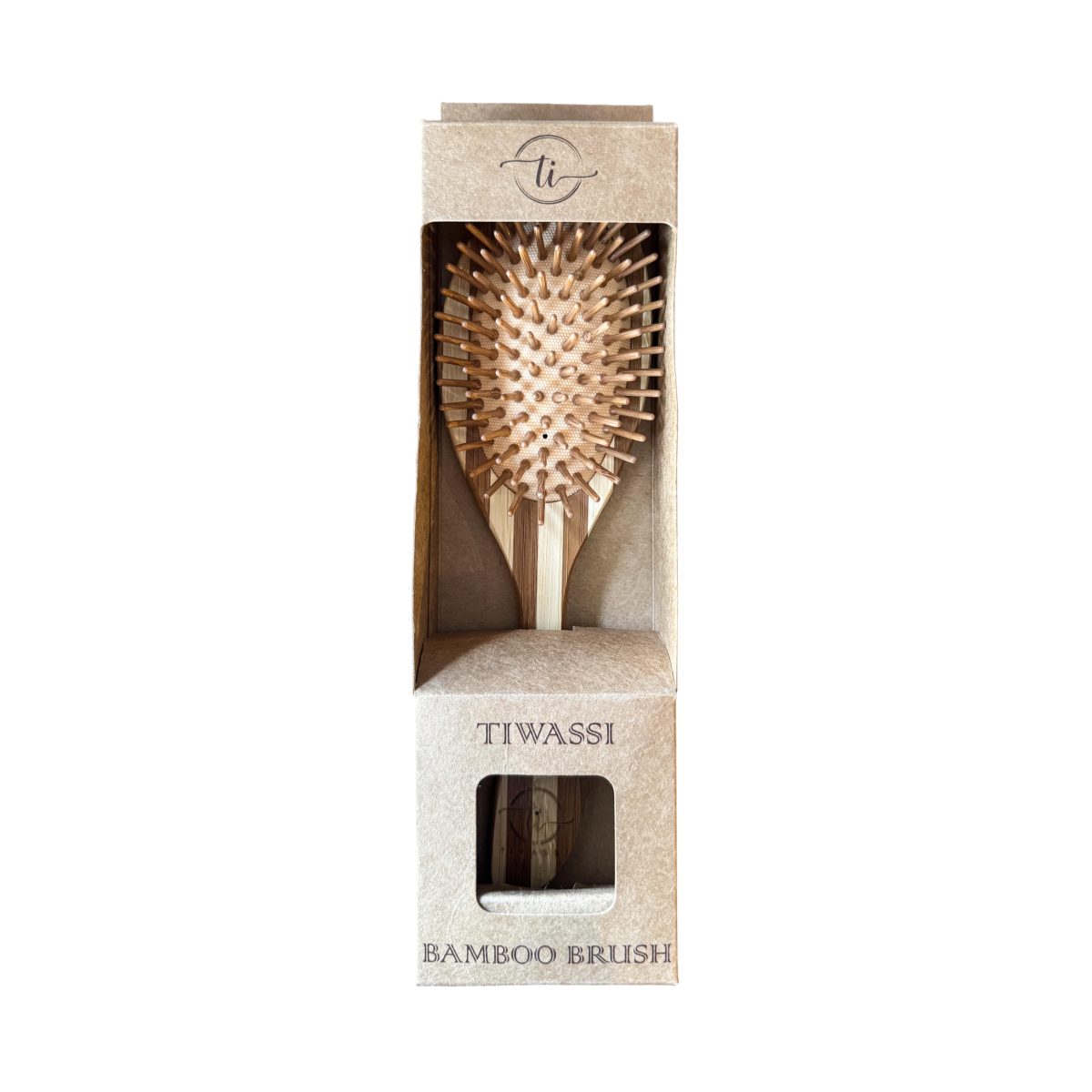 برس موی حرفه ای چوبی تیواسی TIWASSI Wooden Hair Brush - Image 3