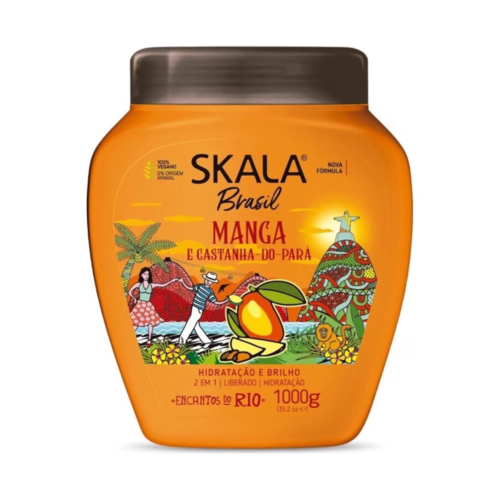 Skala-Manga-E-Castanha-Do-Para-1 کرم مو 2 در 1 انبه و شاه بلوط اسکالا 1000 میل Skala Manga E Castanha Do Pará 2 In 1 Hair Treatment Cream - Image 1