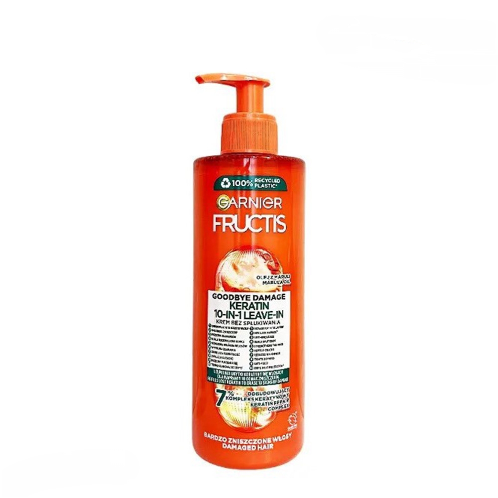 be27a0 کرم مو کراتینه ۱۰ کاره گارنیر مدل گودبای دمیج 400 میل GARNIER FRUCTIS Goodbye Damage - Image 1