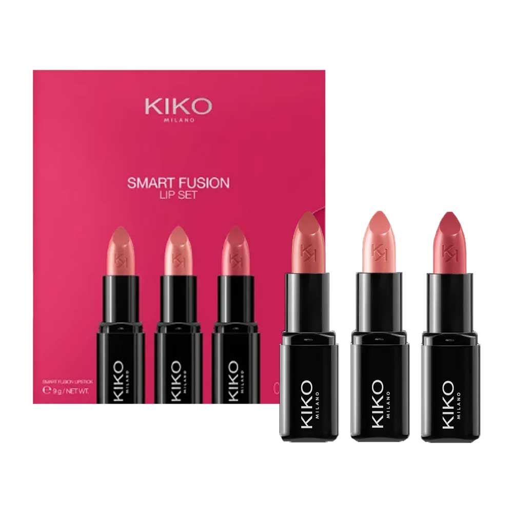 رژ کیکو ست سه تایی رژلب جامد شماره 3 کیکو میلانو مدل Smart Fusion KIKO Milano Smart Fusion Lipstick 3 Pieces Set - Image 1