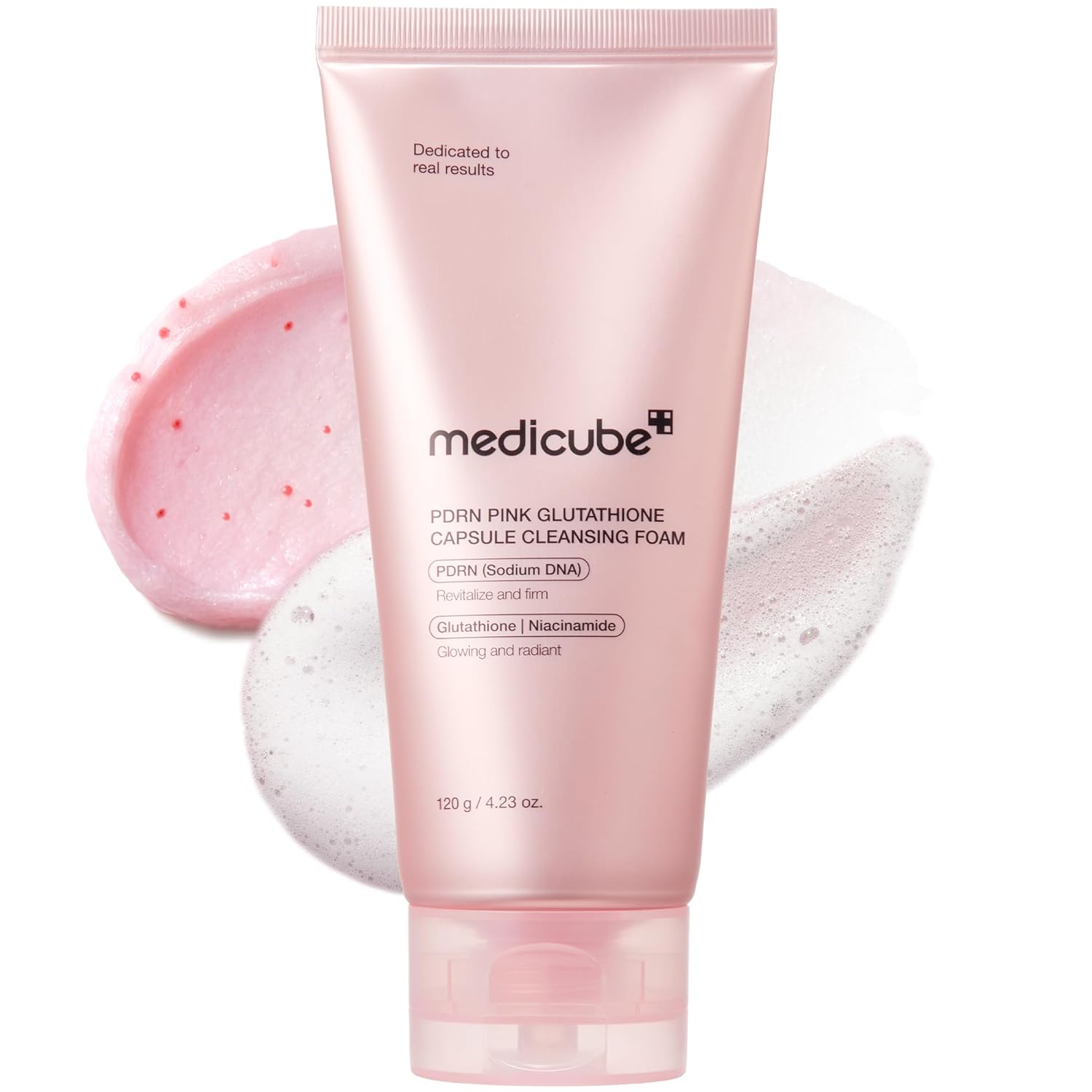 فوم فوم کپسولی پاک کننده صورت مدیکیوب PDRN Medicube PDRN PINK GLUTATHIONE CAPSULE CLEANSING FOAM 120g - Image 1