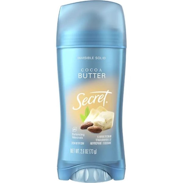 مام استیکی زنانه سکرت ضد تعریق مدل کره کاکائو حجم 73 گرم - 72 ساعته Ssecret Cocoa Butter