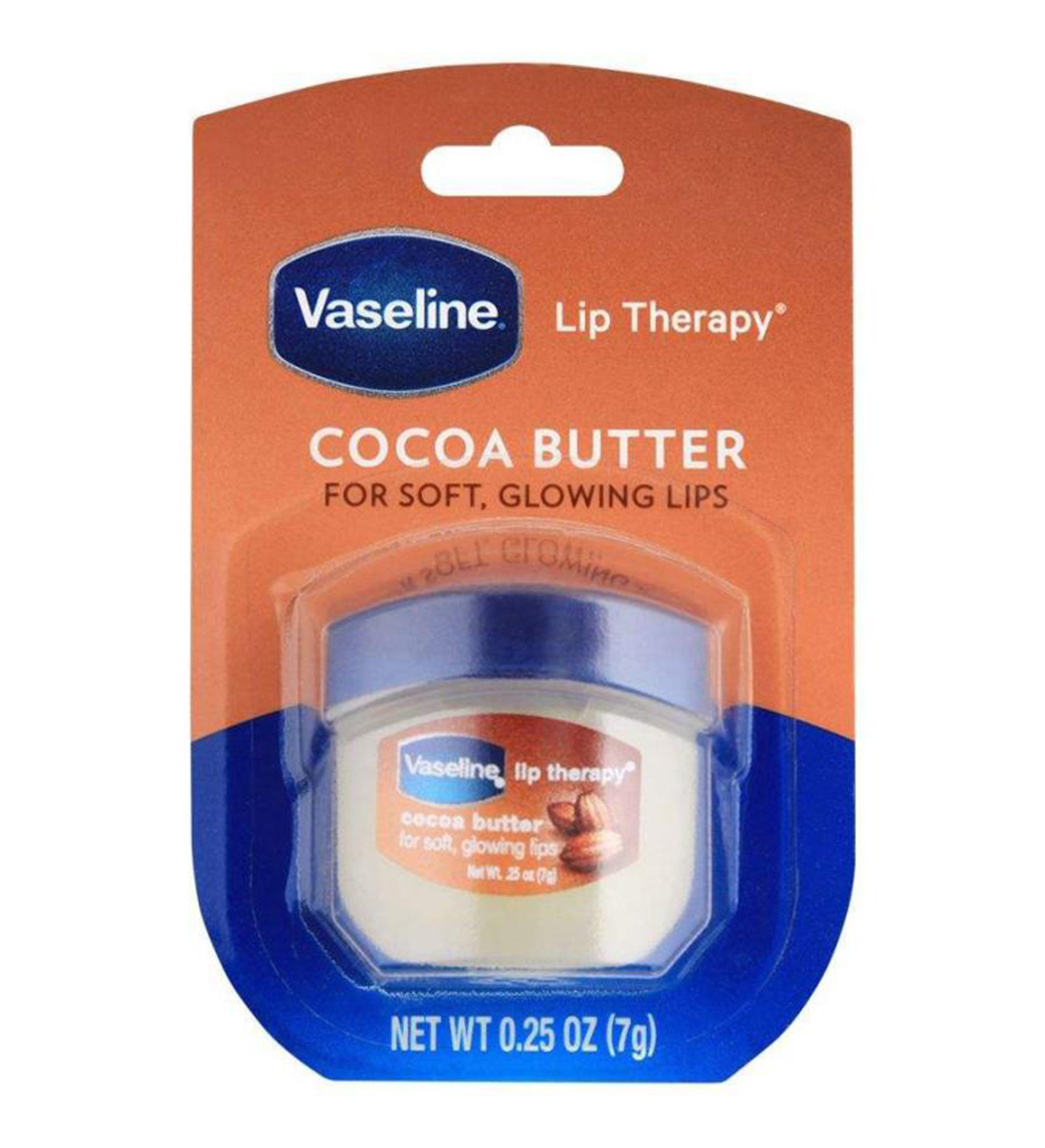 7f15d8c8975e4fad9c51f29252a017dd بالم لب کاسه ای وازلین Vaseline مدل Cocoa butter (کره کاکائو) حجم 7 گرم - Image 1