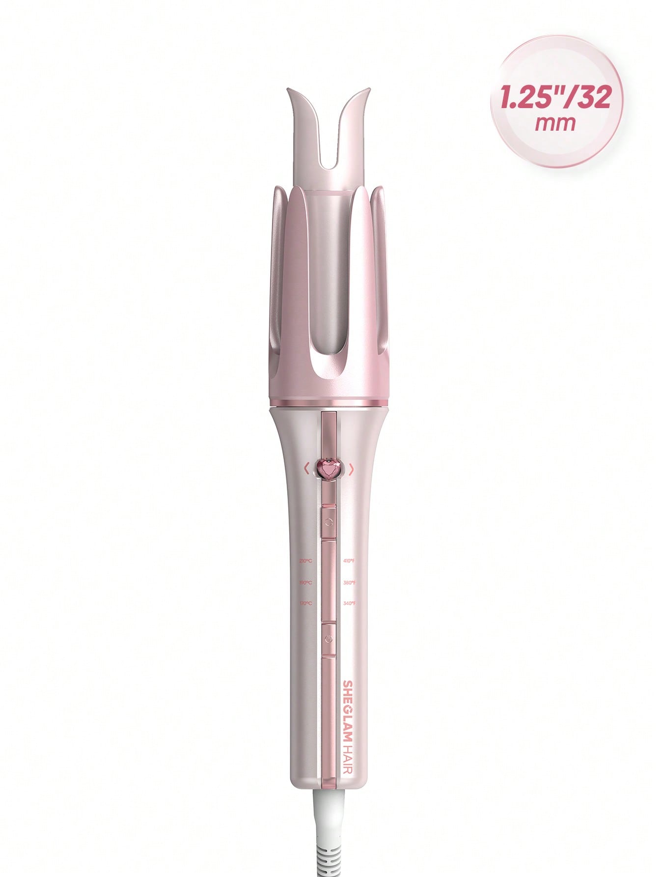 1767174299596327da0e0fd1fb91fd4cd9c2858d20 دستگاه فر کننده مو شیگلم مدل SHEGLAM Cupid's Charm One-Touch Instant Curler 32mm - Image 1