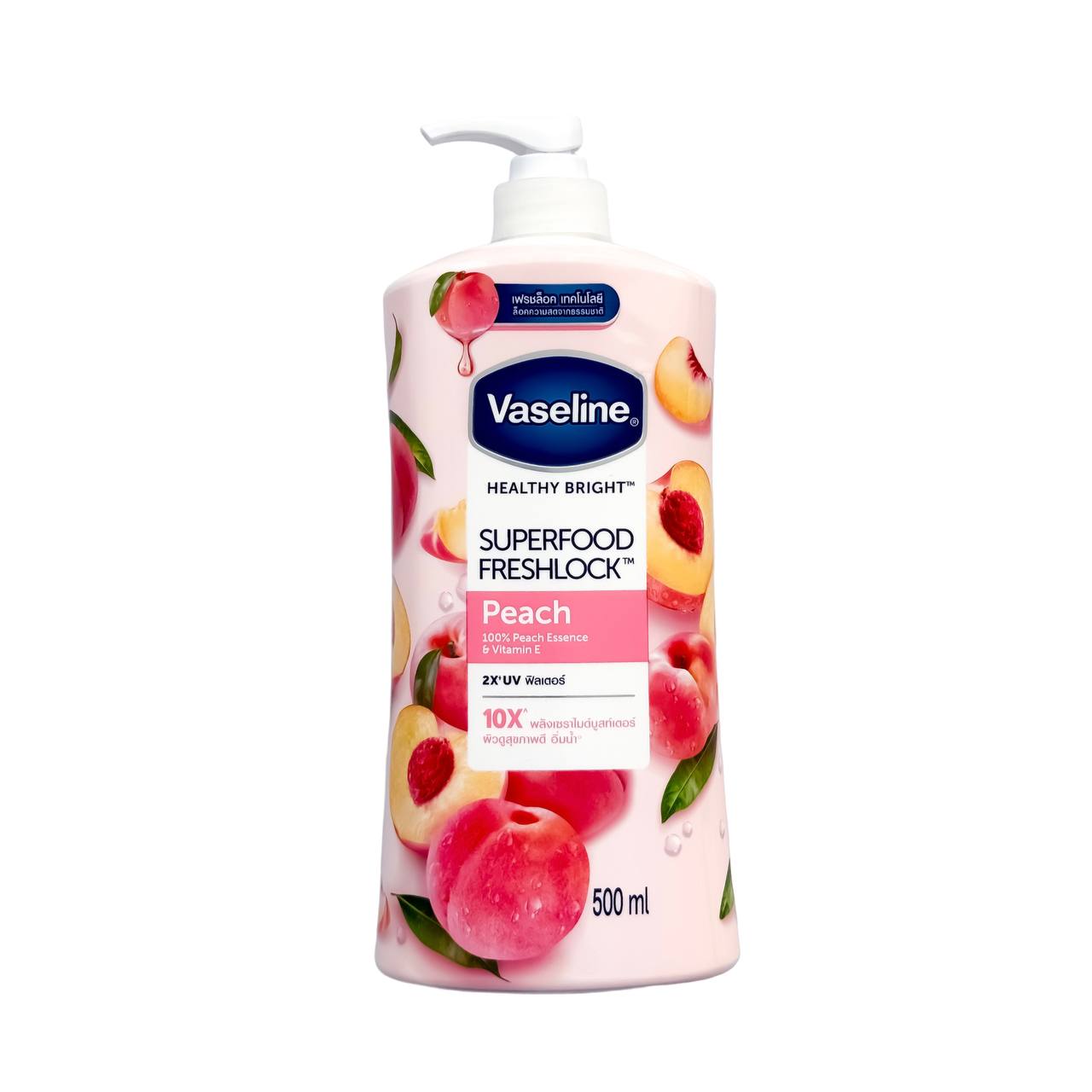 IMG_20260715_144705_865 لوسیون بدن هلو وازلین Vaseline Superfood Freshlock Peach & Vitamin E 500 Ml - Image 1