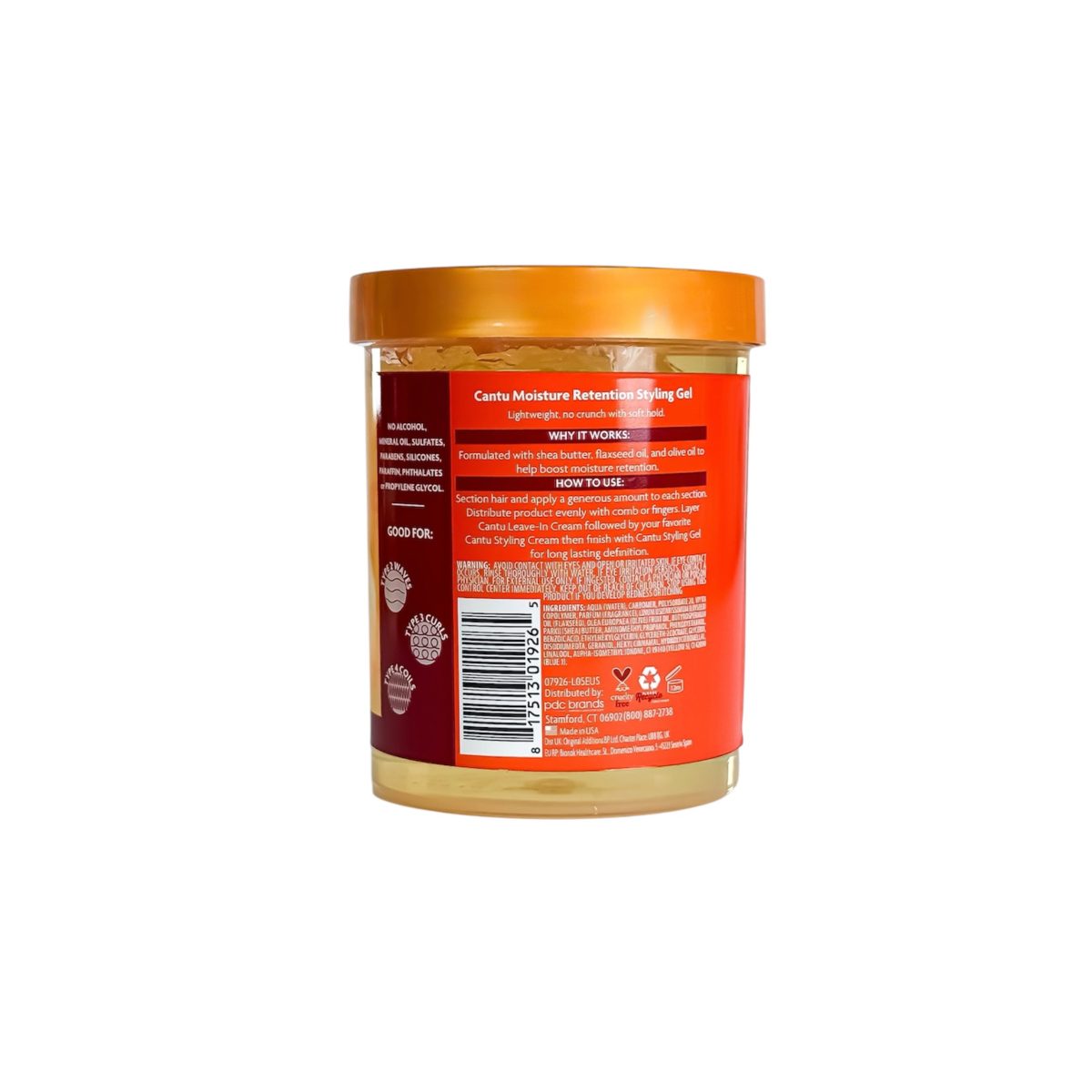 ژل حالت‌دهنده مو کنتو مدل شی باتر حجم 524 گرم Cantu Shea Butter Moisture Retention Styling Gel with Flaxseed & Olive Oil - Image 2