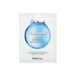 ماسک ورقه ای هیالورونیک اسید فارم استی (جدا شده از پک) - آبرسان قوی و مرطوب کننده FARMSTAY Hialoronic acid Super Aqua Skase