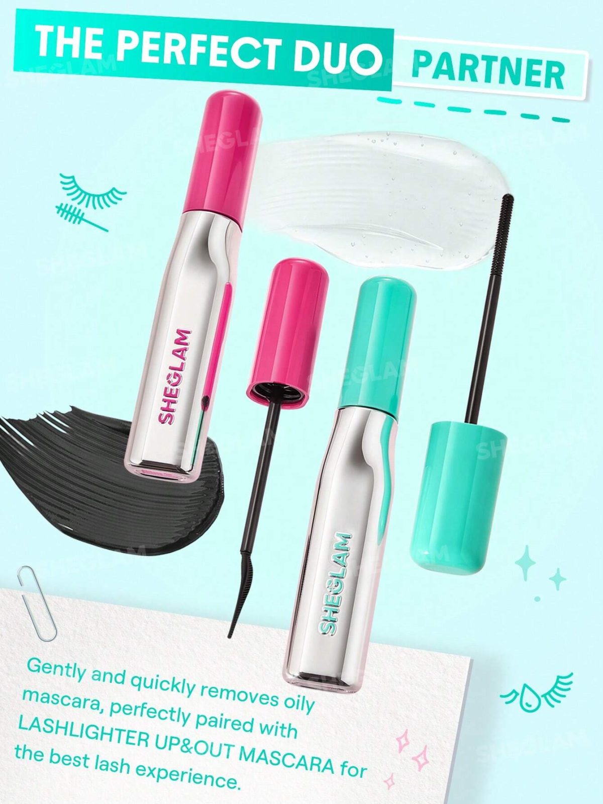 پک دو عددی ریمل و ریموور ریمل شیگلم Sheglam مدل Lashlighter Up & Out - Image 5