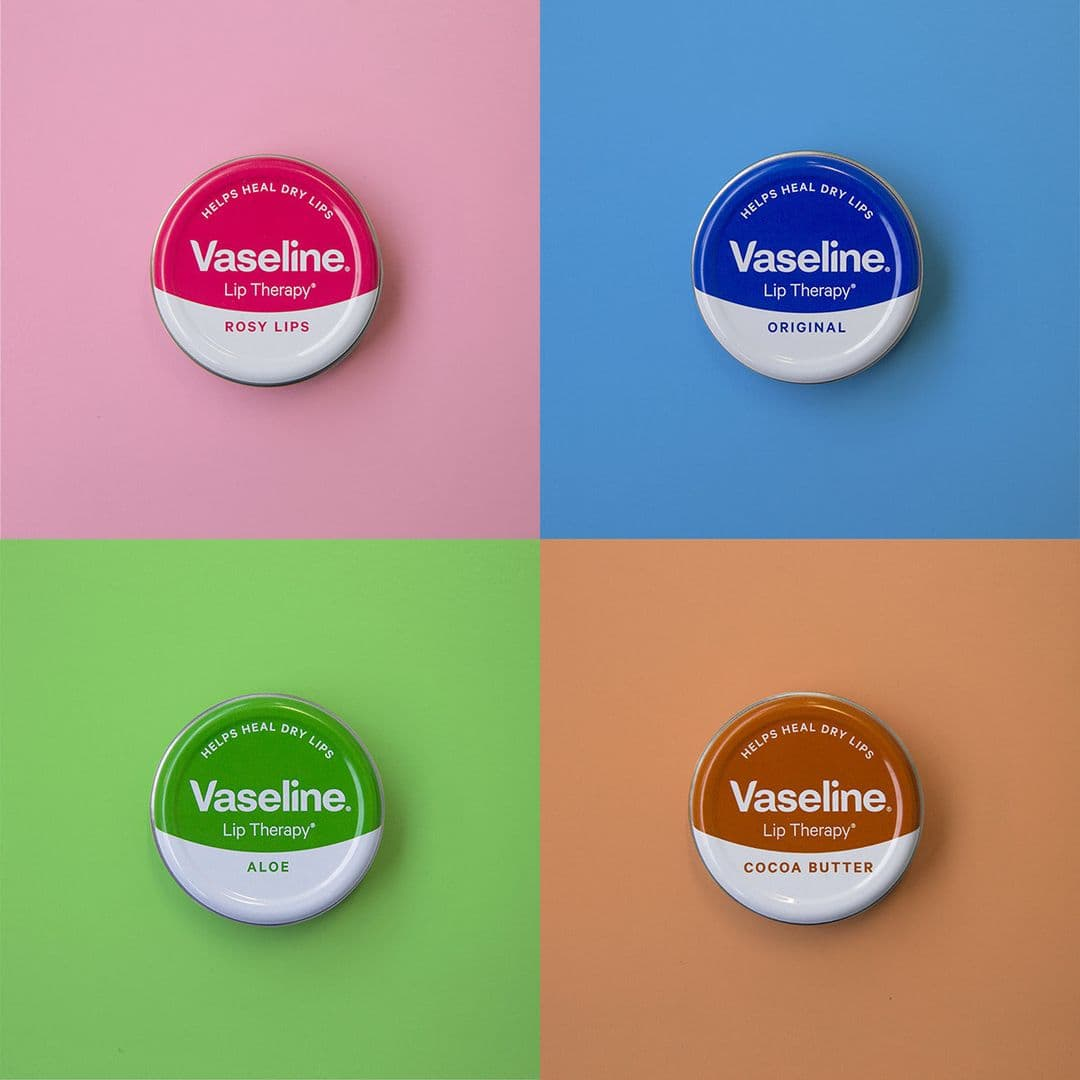 بالم-لب-وازلین-رنگبندی بالم لب های کاسه ای فلزی وازلین حجم 20 گرم vaseline - Image 1