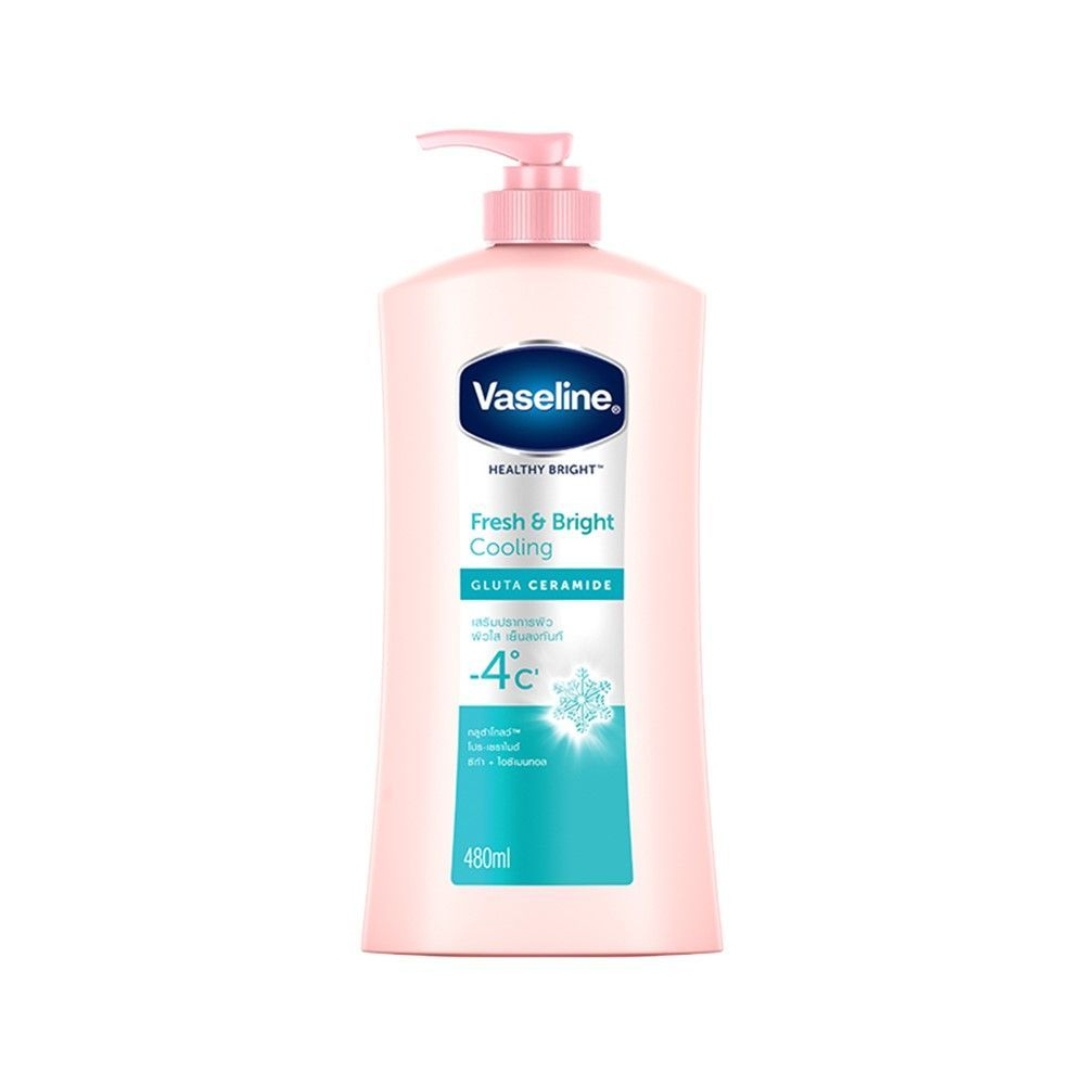 لوسیون لوسیون مرطوب کننده و خنک کننده گلوتا سرامید وازلین حجم 480 میل vaseline fresh&bright Cooling gluta ceramide - Image 1