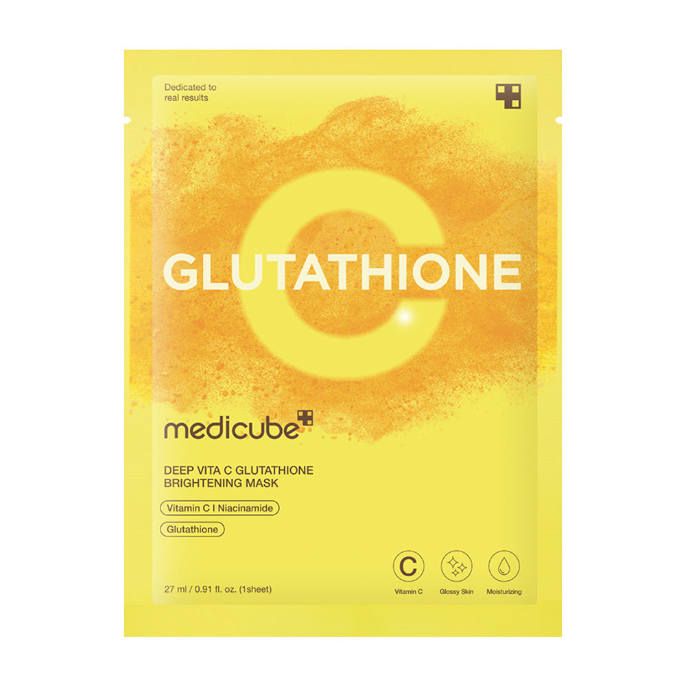 ماسک ماسک ورقه ای روشن کننده ویتامین سی و گلوتاتیون مدی کیوب Medicube Deep Vita C Glutathione Brightening Maskحجم 27 میل - Image 1
