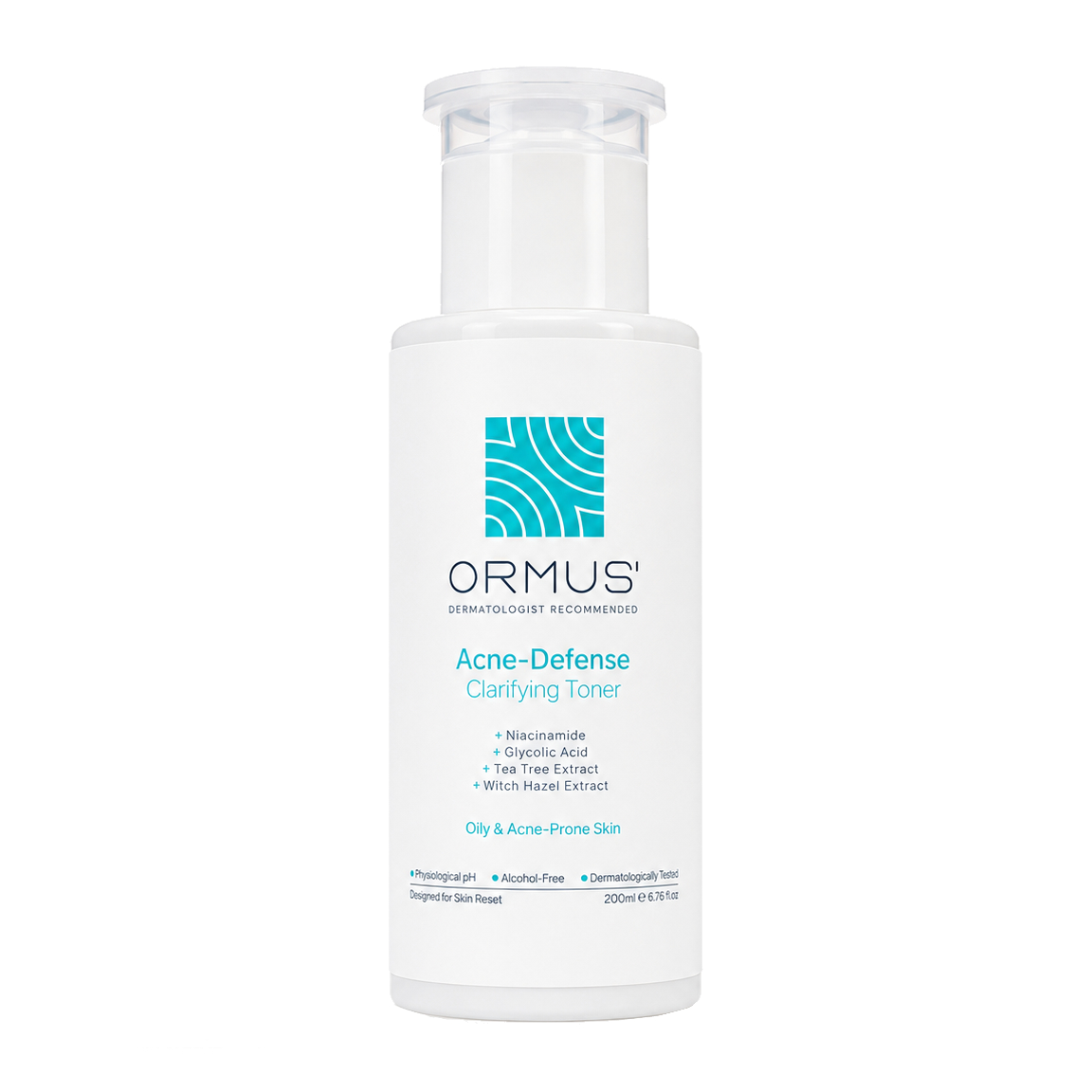 0028397_-200- تونر اورموس تنظیم کننده چربی مناسب پوست های مختلط و چرب 200 میل ormus acne-defense - Image 1